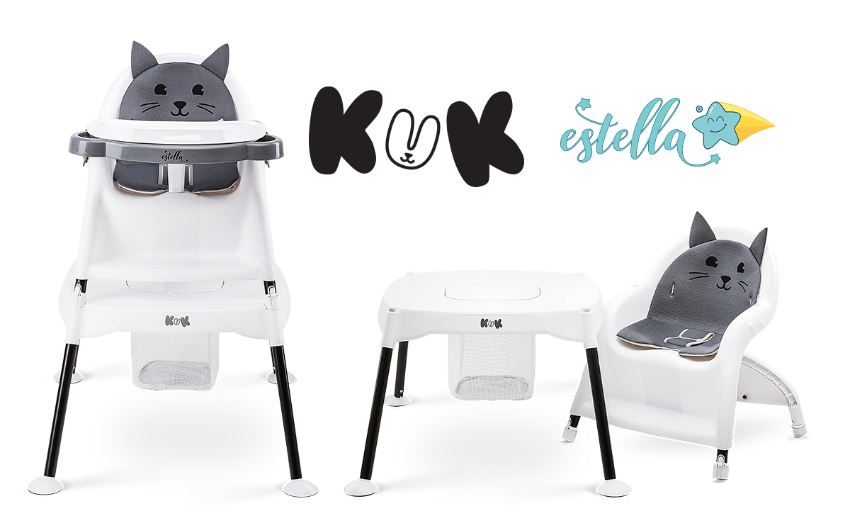 estella baby krzesełko do karmienia kuk 3w1